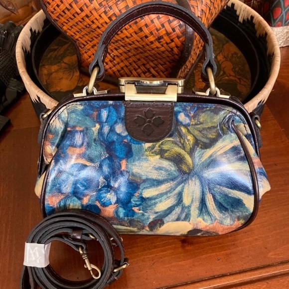 Patricia Nash Gracchi Floral Frame Satchel - Picture 3 of 12